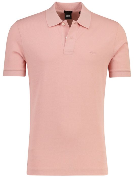 Boss Black poloshirt Pallas Regular Fit pique roze katoen