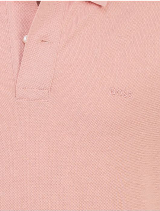 Boss Black poloshirt Pallas Regular Fit pique roze katoen