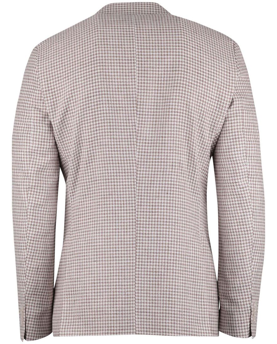 beige wit geruit colbert Boss Black H-Hutson-262 linnen