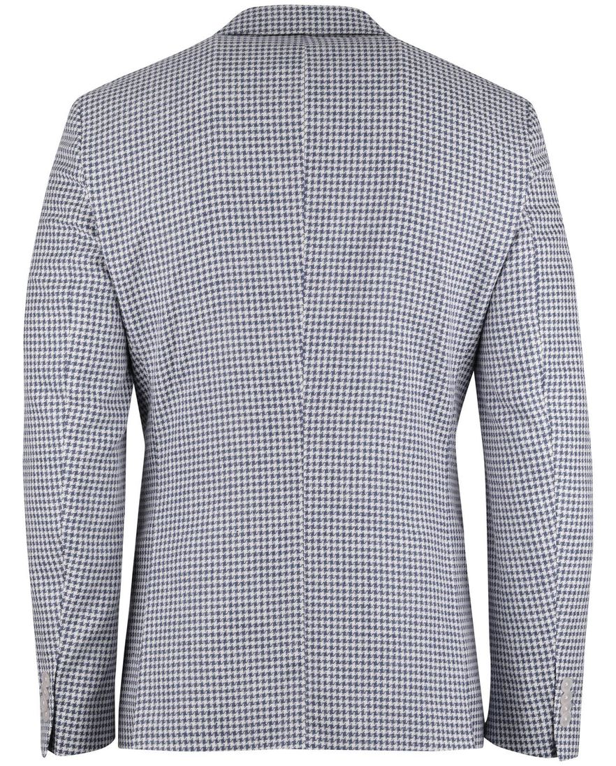 blauw wit geruit colbert Boss Black H-Hutson-262 linnen