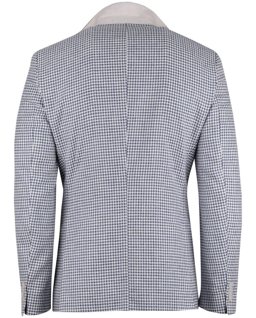 blauw wit geruit colbert Boss Black H-Hutson-262 linnen