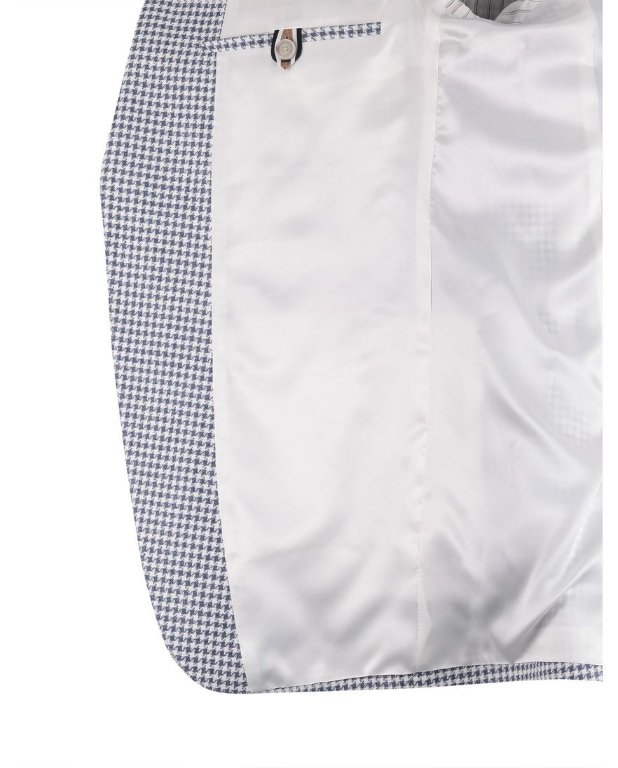 blauw wit geruit colbert Boss Black H-Hutson-262 linnen