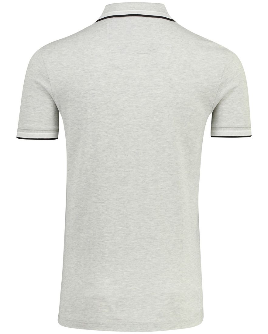 Poloshirt Boss Green Paddy korte mouw lichtgrijs gemeleerd