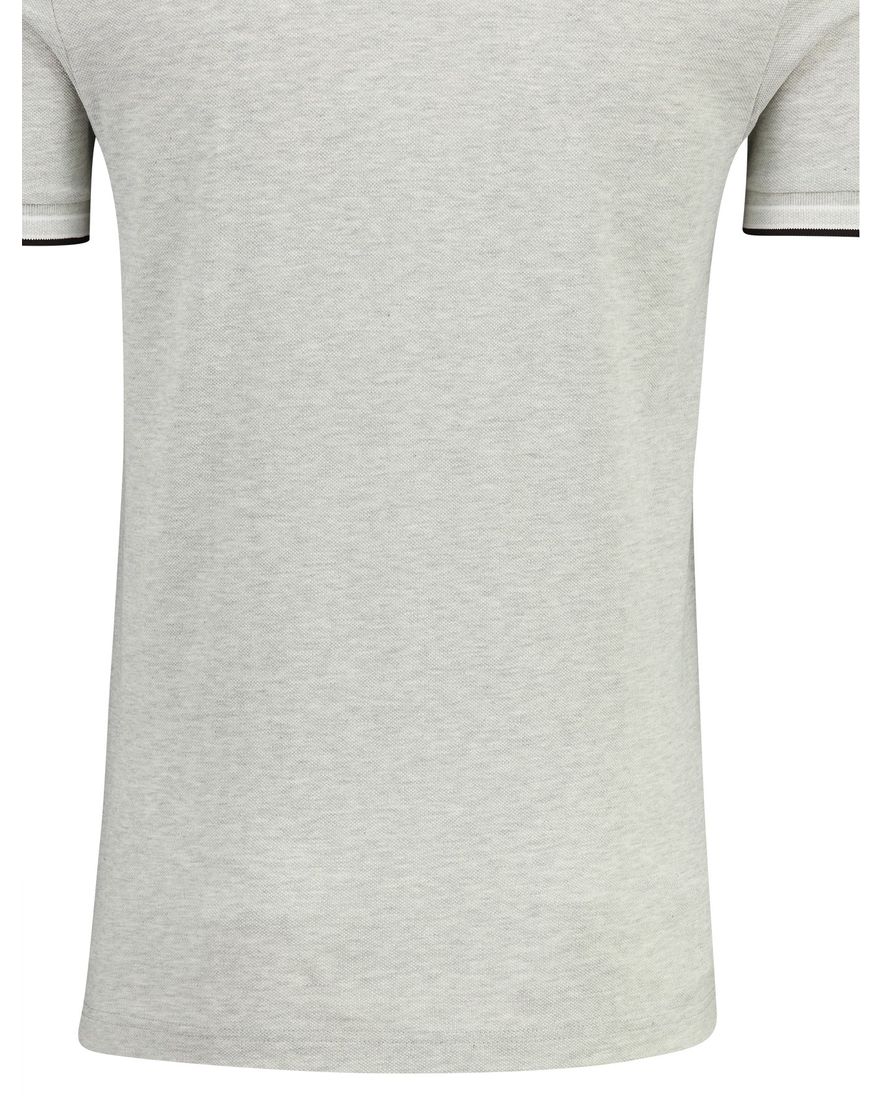 Poloshirt Boss Green Paddy korte mouw lichtgrijs gemeleerd