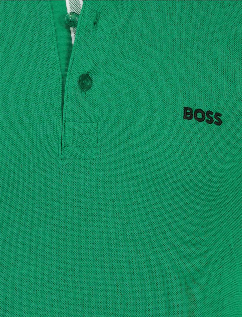 Korte mouw polo BOSS Green Paddy groen regular fit