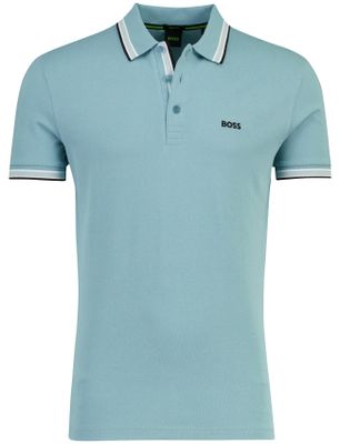 Hugo Boss Turquoise poloshirt Boos Green Paddy korte mouw katoen