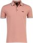 Pasteloranje poloshirt Boss Green Paddy korte mouw pique 3-knoops