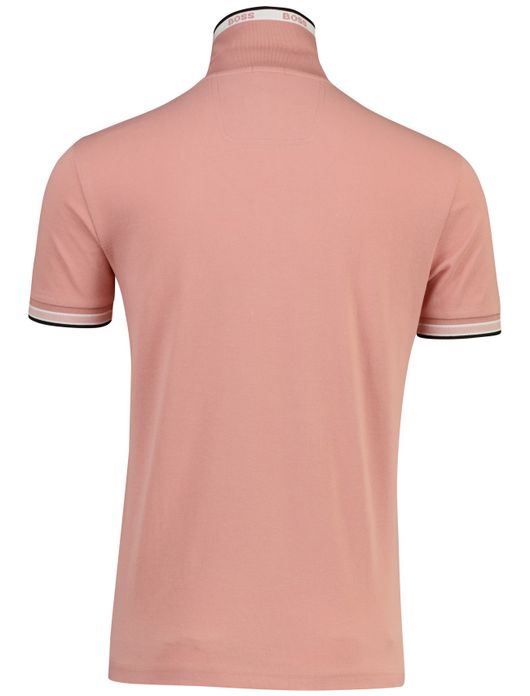 Boss Green poloshirt Paddy korte mouw 3-knoops pasteloranje