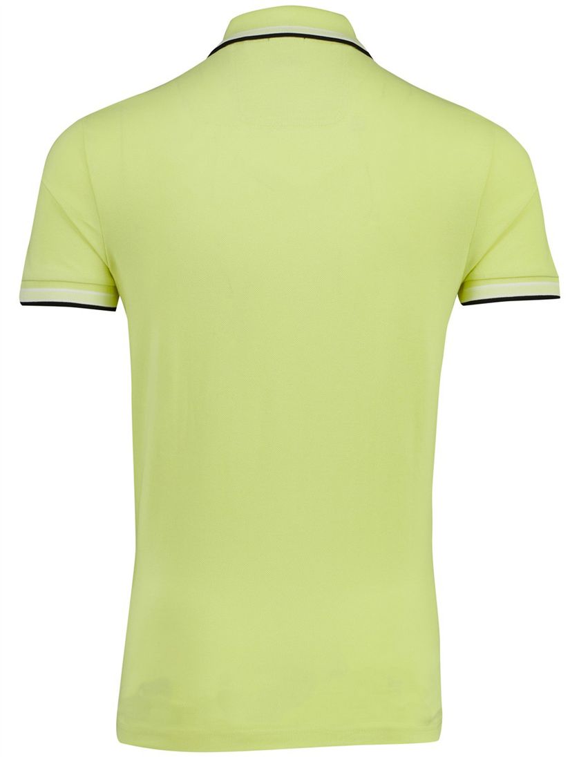 Korte mouw polo BOSS Green Paddy geel pique
