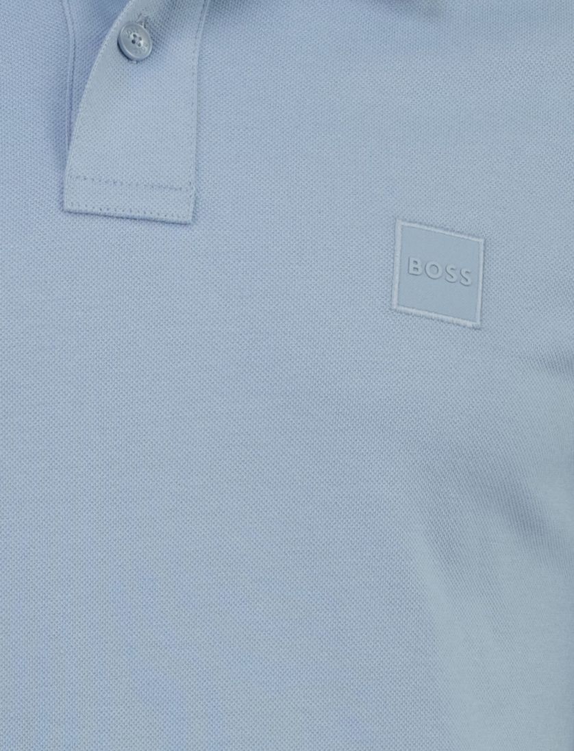 Blauw poloshirt BOSS Orange Passenger korte mouw