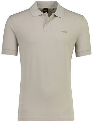 Hugo Boss Grijs poloshirt BOSS Orange Prime korte mouw