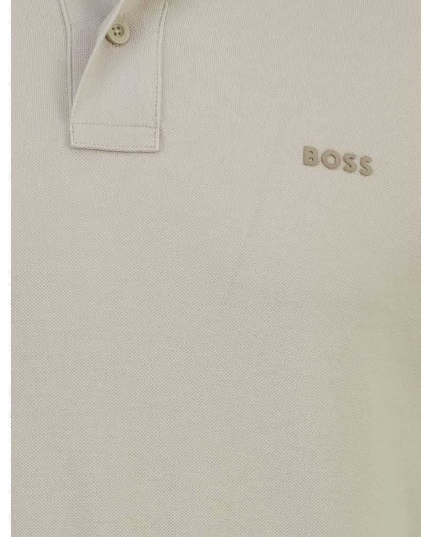 BOSS Orange Prime poloshirt 2 knoops sluiting grijs
