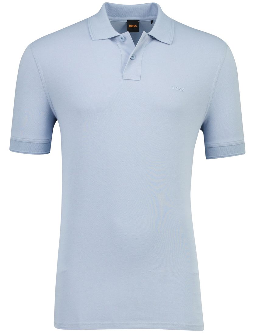 polo lichtblauw korte mouw Boss Orange Prime