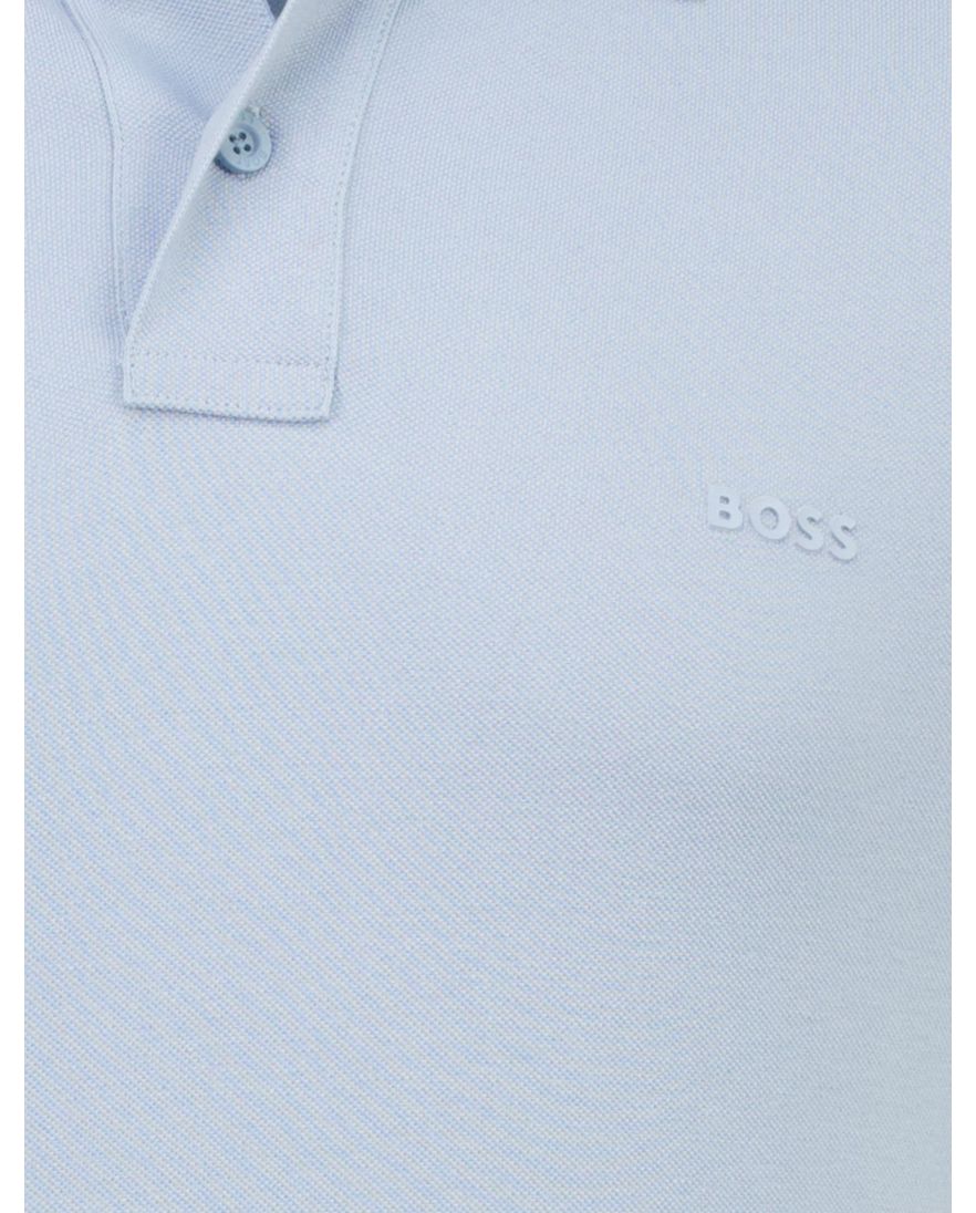 lichtblauw 2-knoops poloshirt Boss Orange Prime