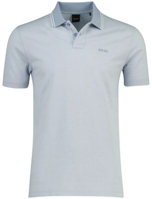 Hugo Boss Lichtblauw poloshirt Boss Orange Peoxfordnew 2-knoops