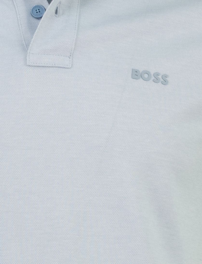 Lichtblauw poloshirt Boss Orange Peoxfordnew 2-knoops