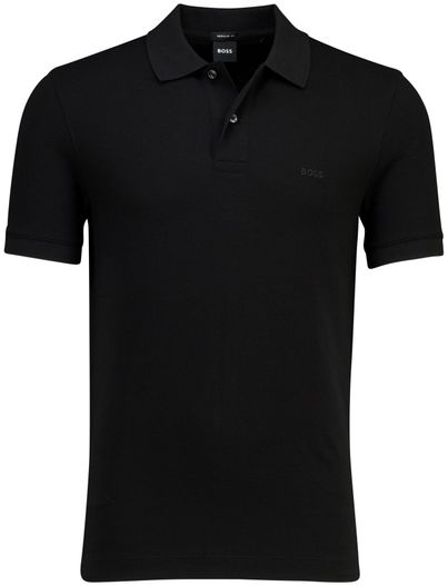 Hugo Boss Zwarte polo BOSS Black Pallas normale fit