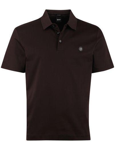 Hugo Boss Katoenen bruine polo BOSS Black C-Parris