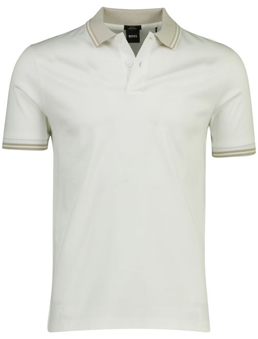 Boss Black H-phillipson poloshirt 2-knoops wit jersey