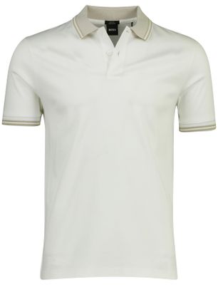 Hugo Boss Wit poloshirt Boss Black H-Phillipson 2-knoops jersey