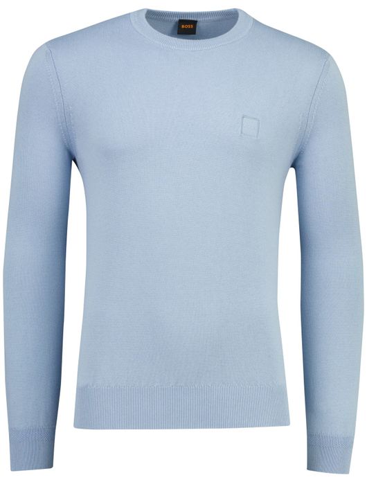 BOSS Orange Kanovano S trui lichtblauw knit