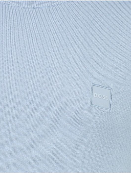 BOSS Orange Kanovano S trui lichtblauw knit