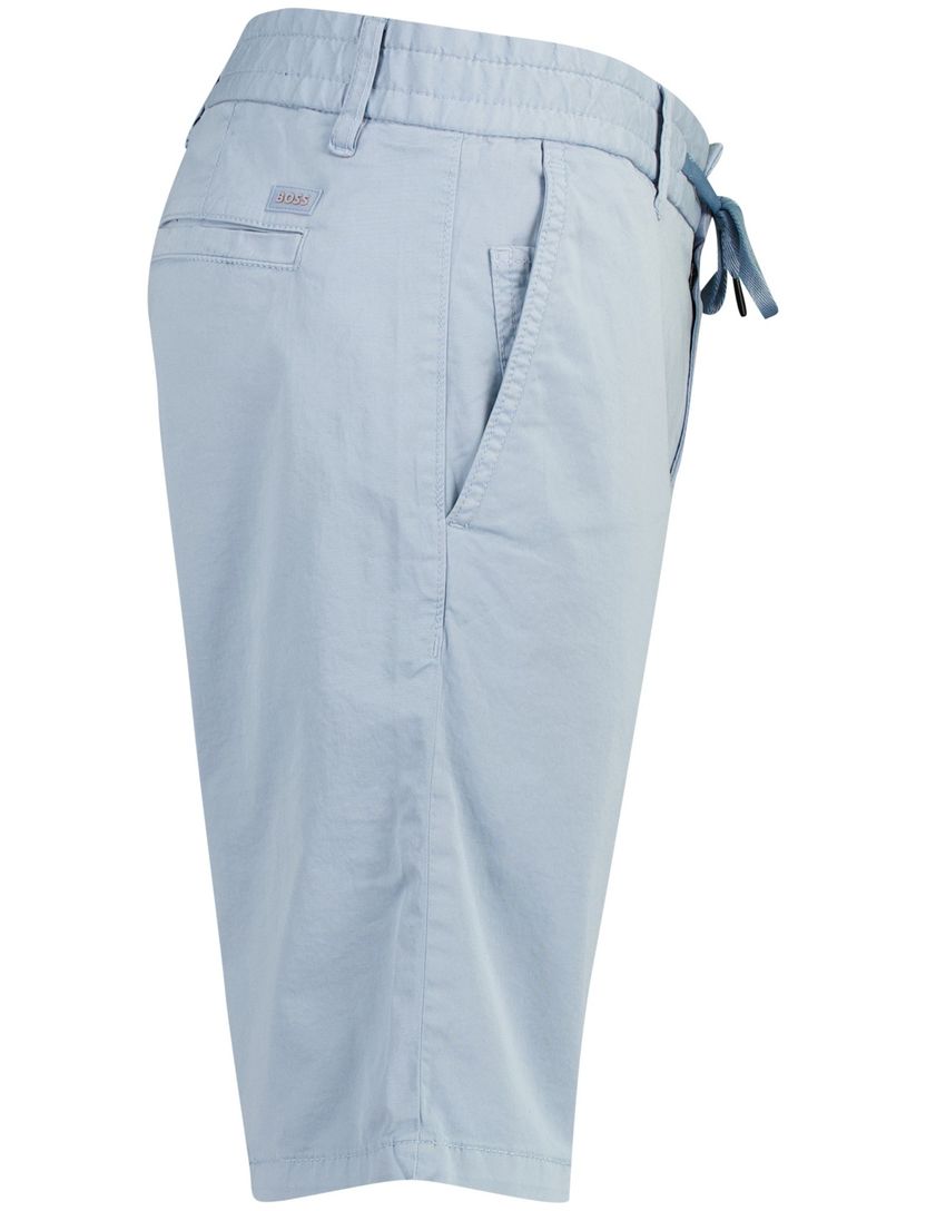 Lichtblauw korte broek BOSS Orange Tapered Fit elastische band