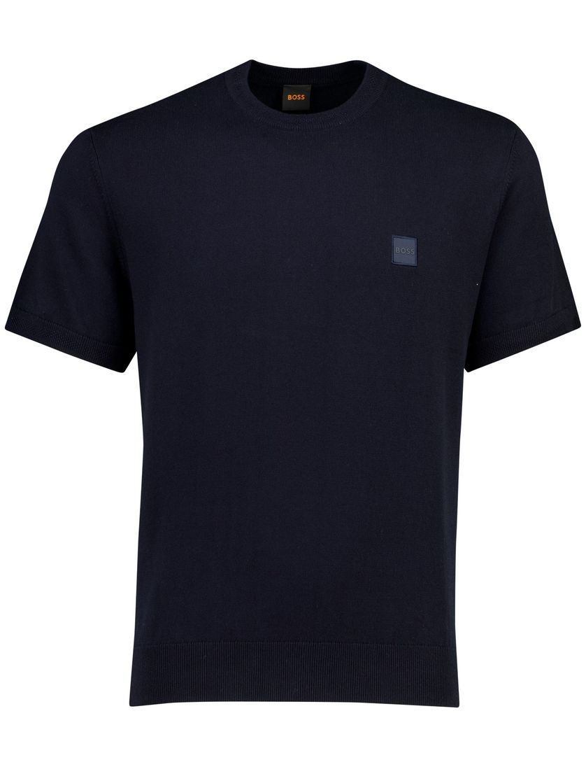 t-shirt Boss Orange Kanacho ronde hals normale fit donkerblauw