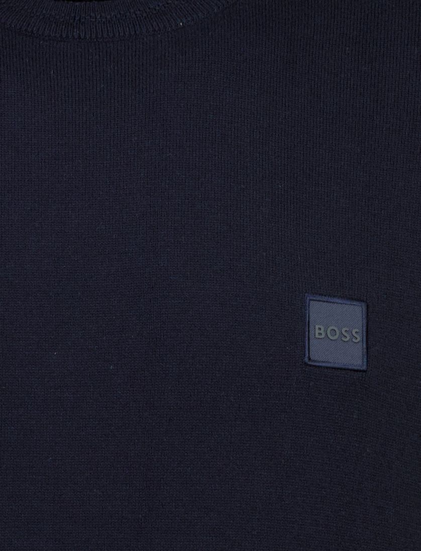 t-shirt Boss Orange Kanacho ronde hals normale fit donkerblauw