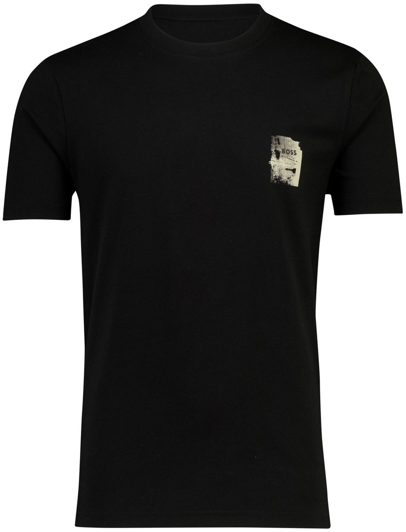 Zwarte katoenen t-shirt Boss Orange Te_Groove ronde hals
