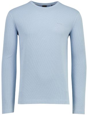 Hugo Boss BOSS Orange Tempesto trui lichtblauw structuur