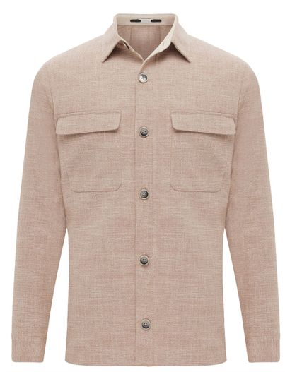 Gentiluomo Overshirt Gentiluomo oranje gemeleerd dubbele borstzak