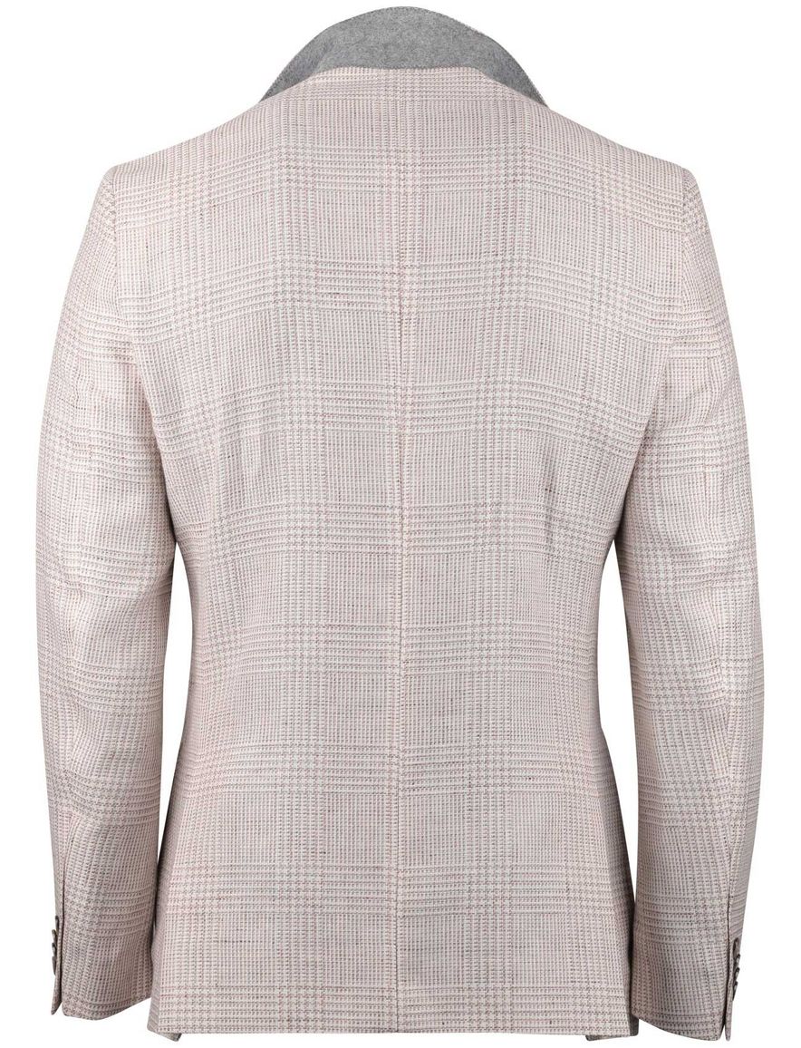 Gentiluomo colbert beige geruit normale fit