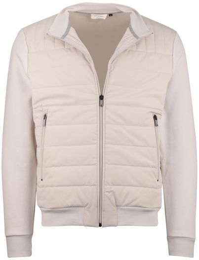 Gentiluomo Beige vest Gentiluomo rits opstaande kraag