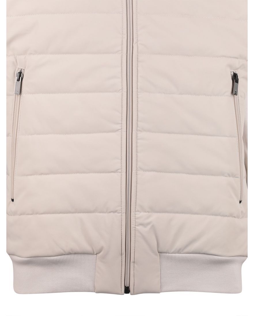 Gentiluomo vest beige rits opstaande kraag