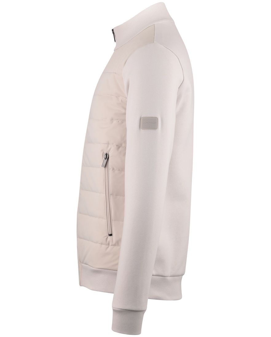Gentiluomo vest beige rits opstaande kraag