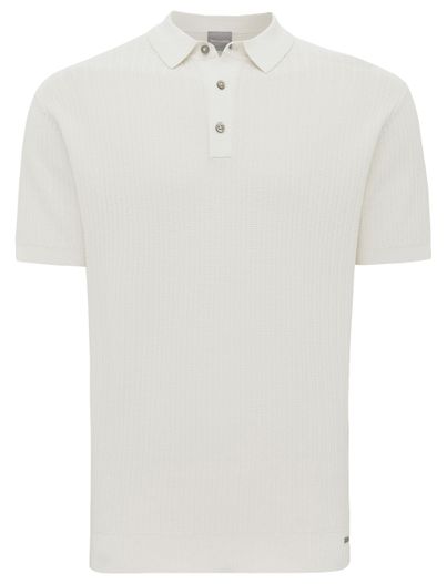 Gentiluomo Poloshirt Gentiluomo beige 3 hals normale fit