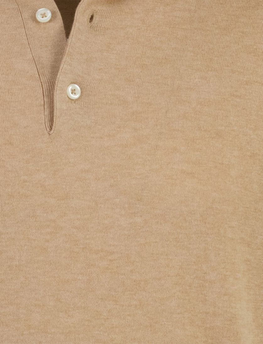 Lichtbruin poloshirt Gentiluomo katoen