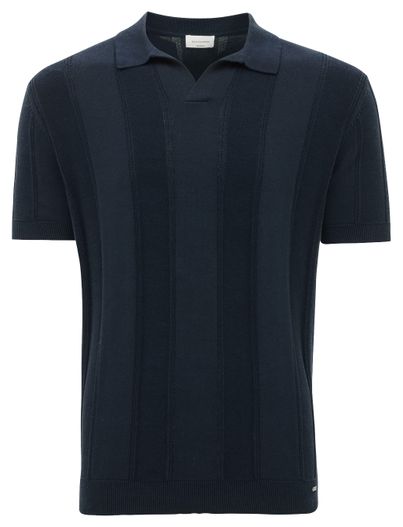 Gentiluomo Gentiuluomo poloshirt v hals donkerblauw