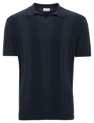 Gentiluomo Poloshirt Gentiluomo donkerblauw met v hals