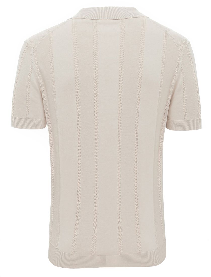 Gentiluomo poloshirt beige met boord