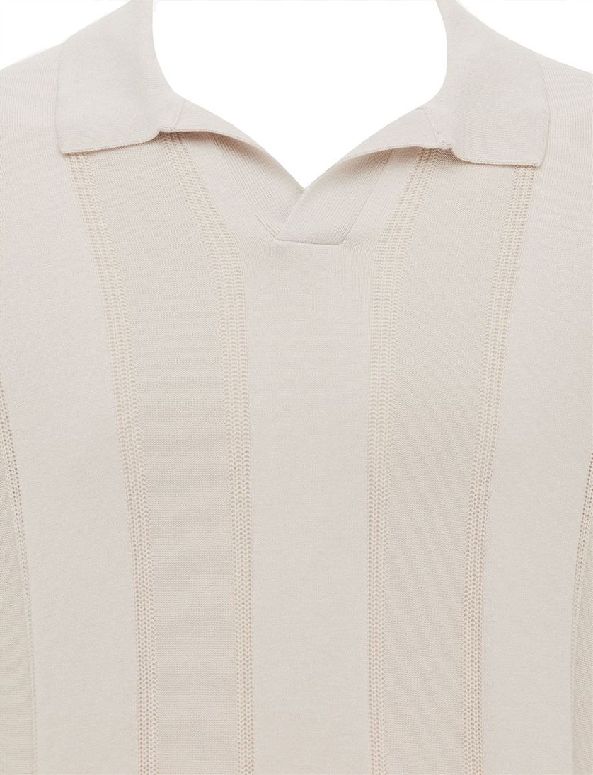 Gentiluomo poloshirt beige met boord