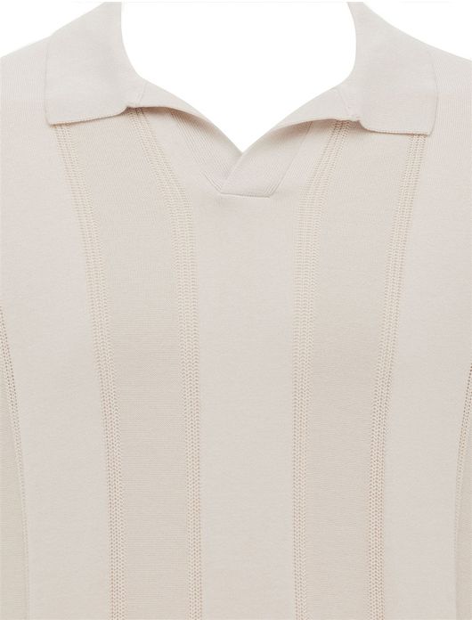 Poloshirt Gentiluomo beige met v hals