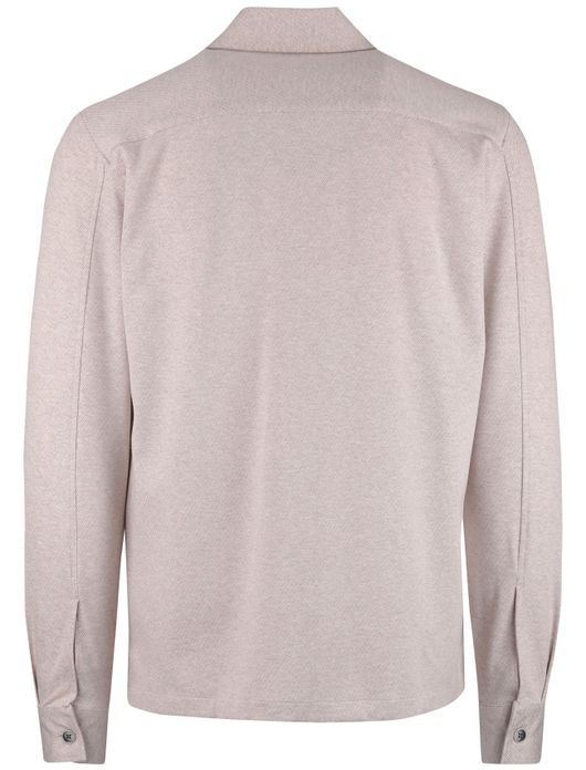 Gentiluomo overshirt beige gemeleerd knopen