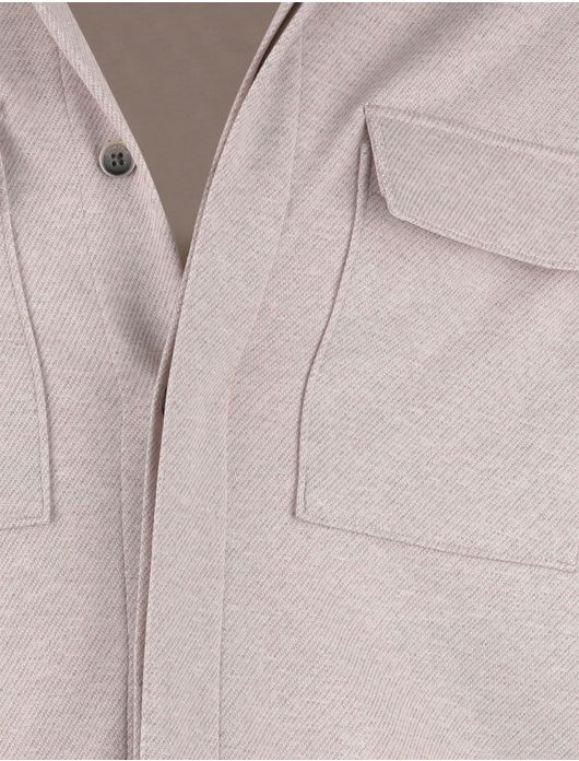 Gentiluomo overshirt beige gemeleerd knopen