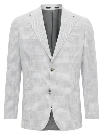 Gentiluomo Gentiluomo colbert grijs ruitjes print
