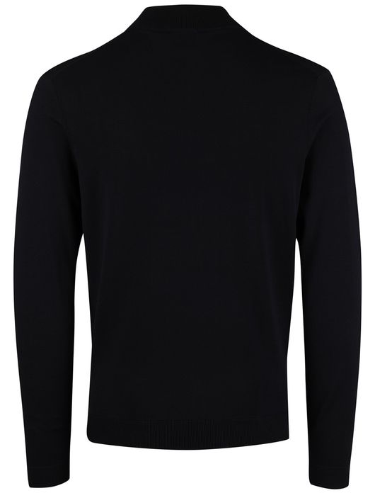 Gentiluomo half zip trui zwart gebreid