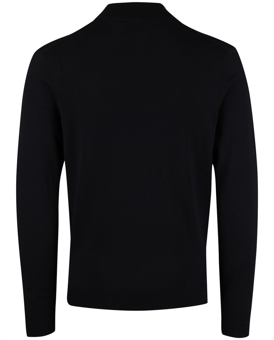 Zwarte half zip trui Gentiluomo structuur