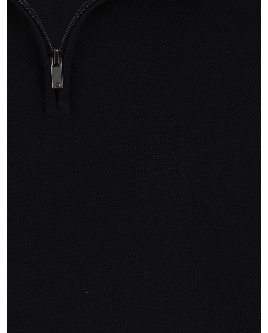 Zwarte half zip trui Gentiluomo structuur