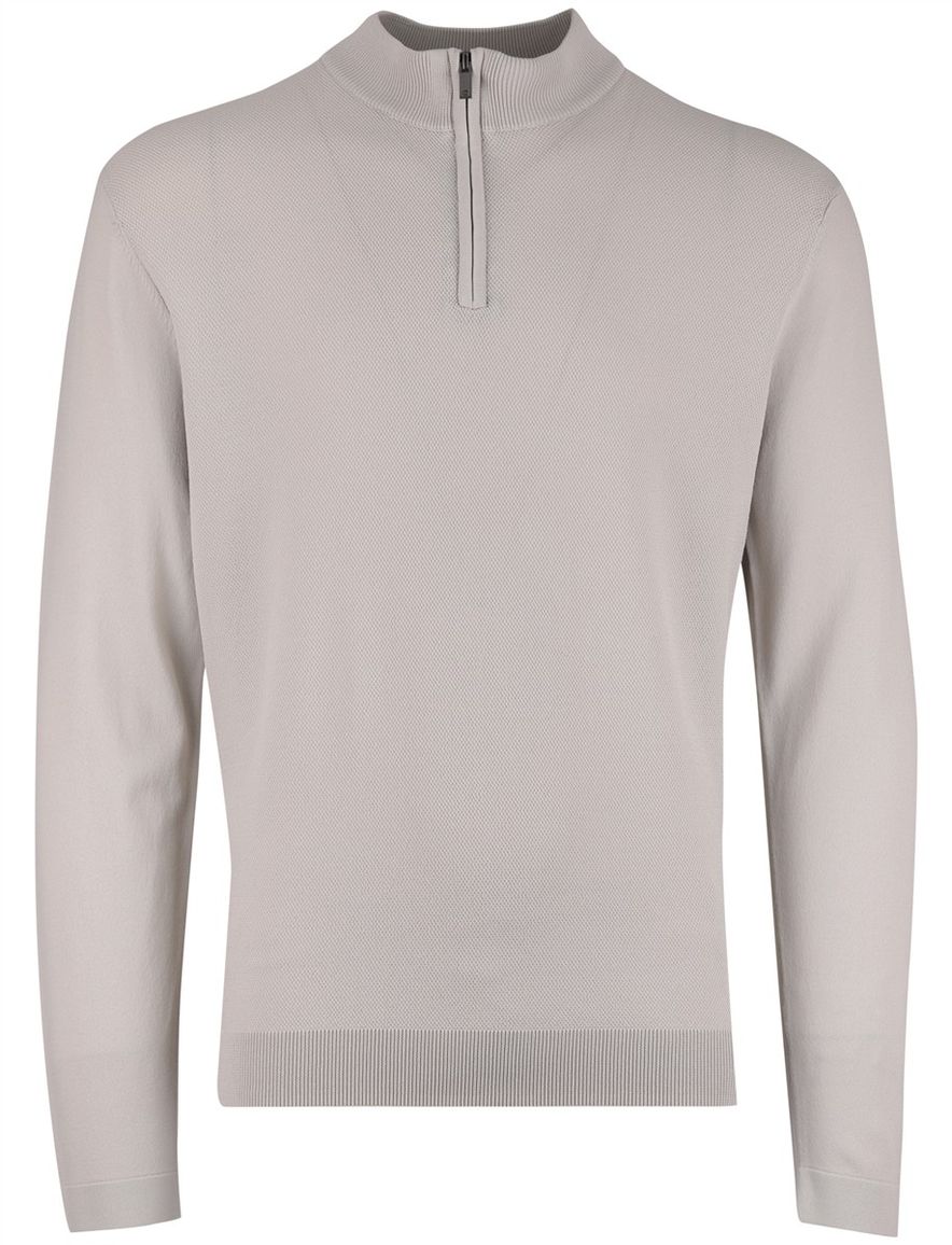 Beige half zip trui Gentiluomo structuur